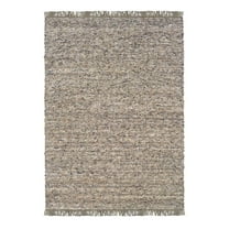 Linon Knotty Loop Hand Woven Wool 7'10"x10'4" Rug in Dark and Natural