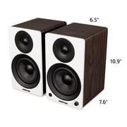 Fluance RT81 Elite High Fidelity Vinyl Turntable (Walnut) with Ai61 Powered 6.5 Stereo Bookshelf Speakers (White Walnut), Diamond Stylus, Belt Drive, Built-in Preamp, 90W Class D Amplifier, Bluetoot