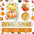 thumbnail image 5 of Pumpkin Eucalyptus Leaves Fall Table Runner, Autumn Thanksgiving Kitchen Table Decorations for Home Party Decor (Pumpkin 1, 13x72 inches), 5 of 6