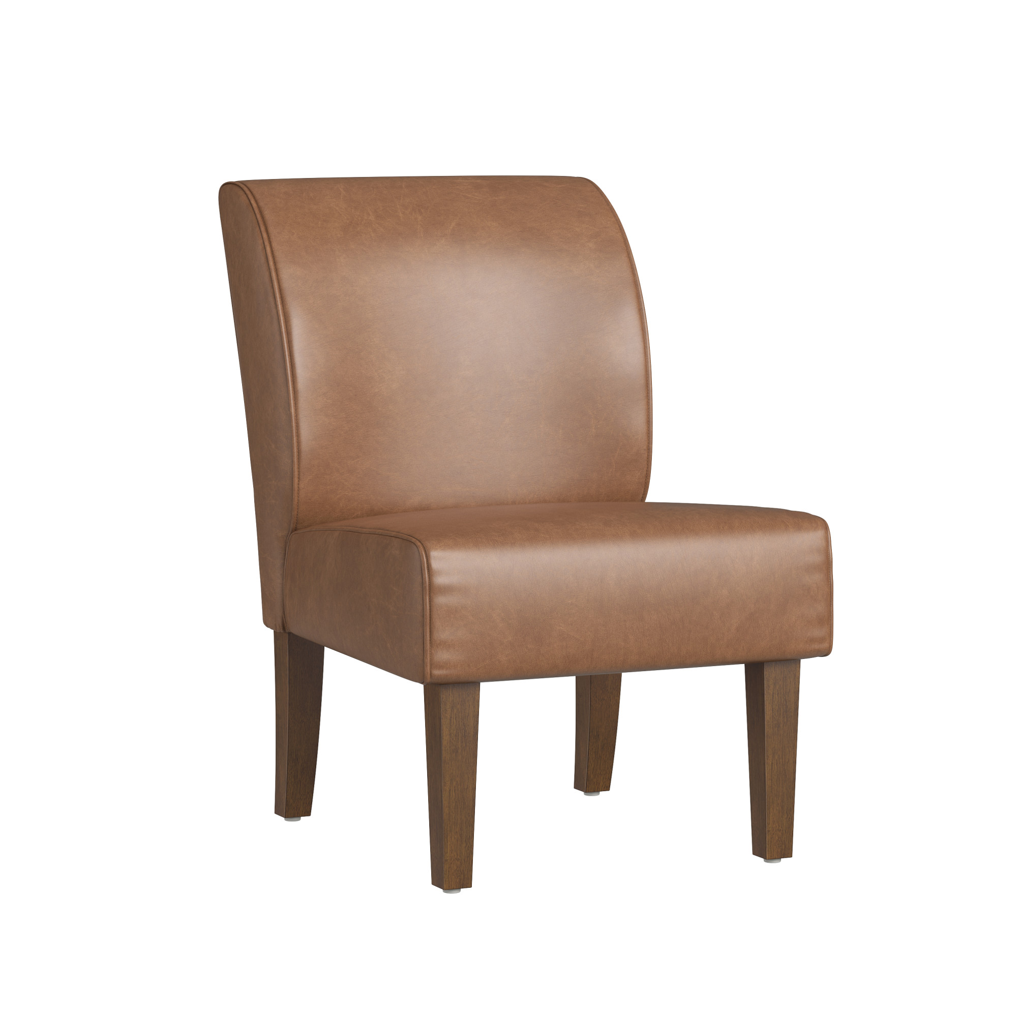 Clifton Upholstered Accent Chair, Saddle Faux Leather, by Hillsdale Living Essentials
