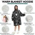 thumbnail image 5 of Wearable Oversized Blanket,Occult Halloween Pattern Wearable Blanket Hoodie for Adults,Cozy Hooded Blankets with Super Pockets,Super Warm Fuzzy Pullover for Women & Men, 5 of 6