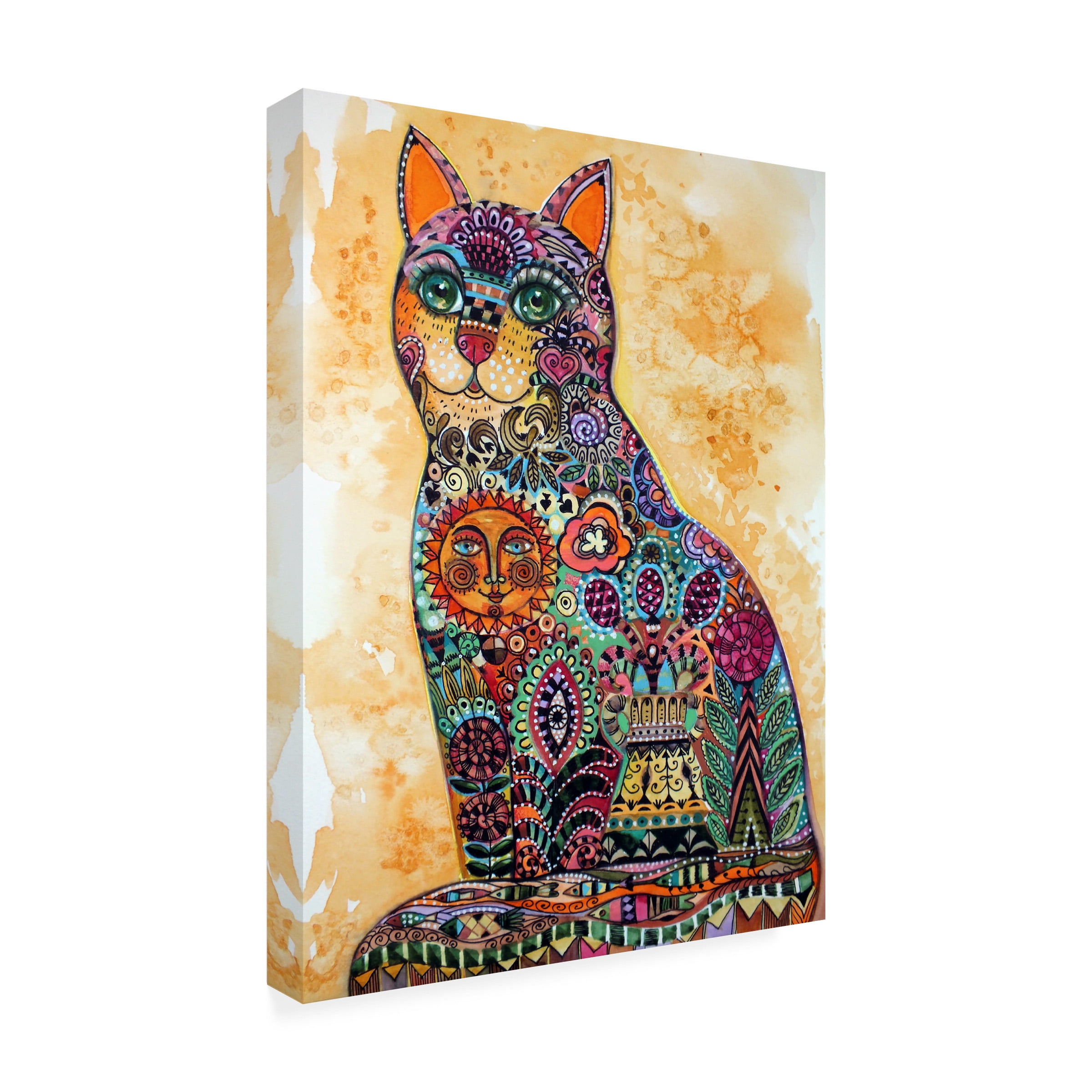 Oxana Ziaka 'Sun Cat' Canvas Art