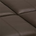 thumbnail image 7 of Trent Home Square Faux Leather Ottoman in Chocolate Brown, 7 of 7