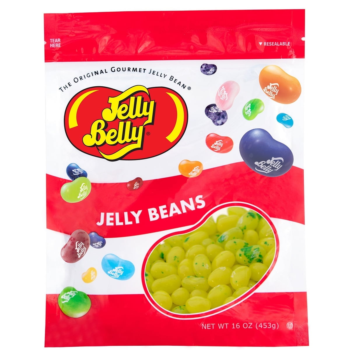 (2 pack) Jelly Belly Mango Jelly Beans, Genuine - 1 Pound (16 Ounces), Fresh Mango Flavor, Resealable Bag