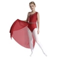 thumbnail image 2 of Alvivi Kids Girls Ballet Lyrical Dance Costumes Sleeveless Maxi Long Dress Wrap Skirted Leotard Burgundy 6, 2 of 7