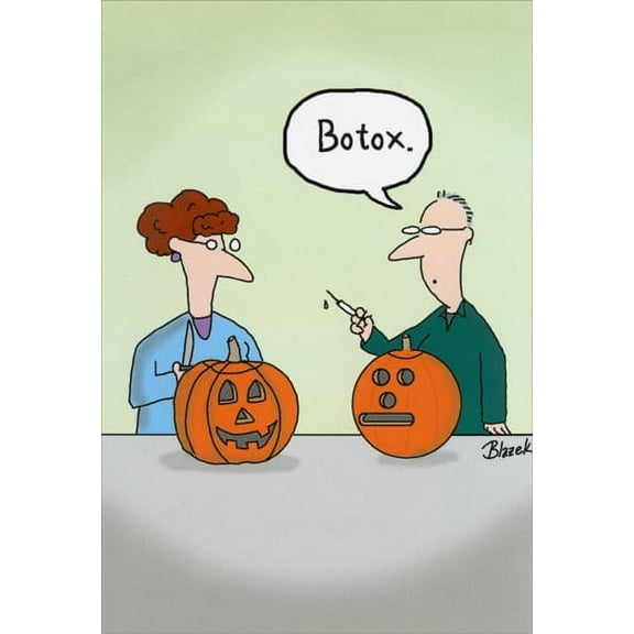 Nobleworks Botox Pumpkin Funny Halloween Card
