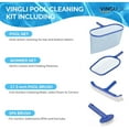 thumbnail image 2 of VINGLI Pool Cleaning Kit,Pools Maintenance Kits with Pool Net, Pool Brush, 5 FT Telescopic Pole, Skimer Net and SPA Brush for Inground & Above Ground Swimming Pools (5 in 1), 2 of 9