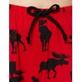 thumbnail image 2 of Little Blue House Women's Jersey Pajama Pants, Moose On Red, Medium, 2 of 4