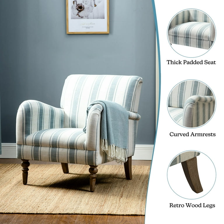 Ticking stripe accent chair 2025