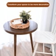 thumbnail image 3 of PandaTop Round Woven Serving Tray, 11x 2.4inch Decorative Display Tray Storage Platters with Handle, Natural Water Hyacinth Storage Baskets for coffer,Drink,Breakfast,Tea,Candle, 3 of 8