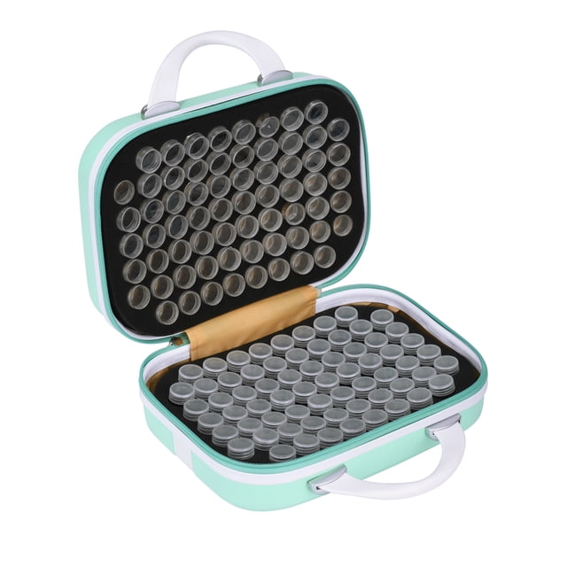 Diamond Painting Storage Case Containers 132 Slots Hardshell Shockproof Drop-proof Diamond Painting Storage Bag for Rhinestones Embroidery DIY Art Craft