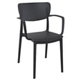 thumbnail image 2 of Loft Outdoor Dining Set with 6 Arm Chairs and 55 inch Extension Table Black, 2 of 5