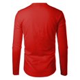 thumbnail image 5 of Men Blouses Plain Shirts Men Pack Long Sleeve Thermal Undershirts Long Sleeve Lady Tunic Top Turtle Neck Dressy Fitted Tops Fall Trendy Tops Workout T Shirts Bulk Plain Red XL, 5 of 5