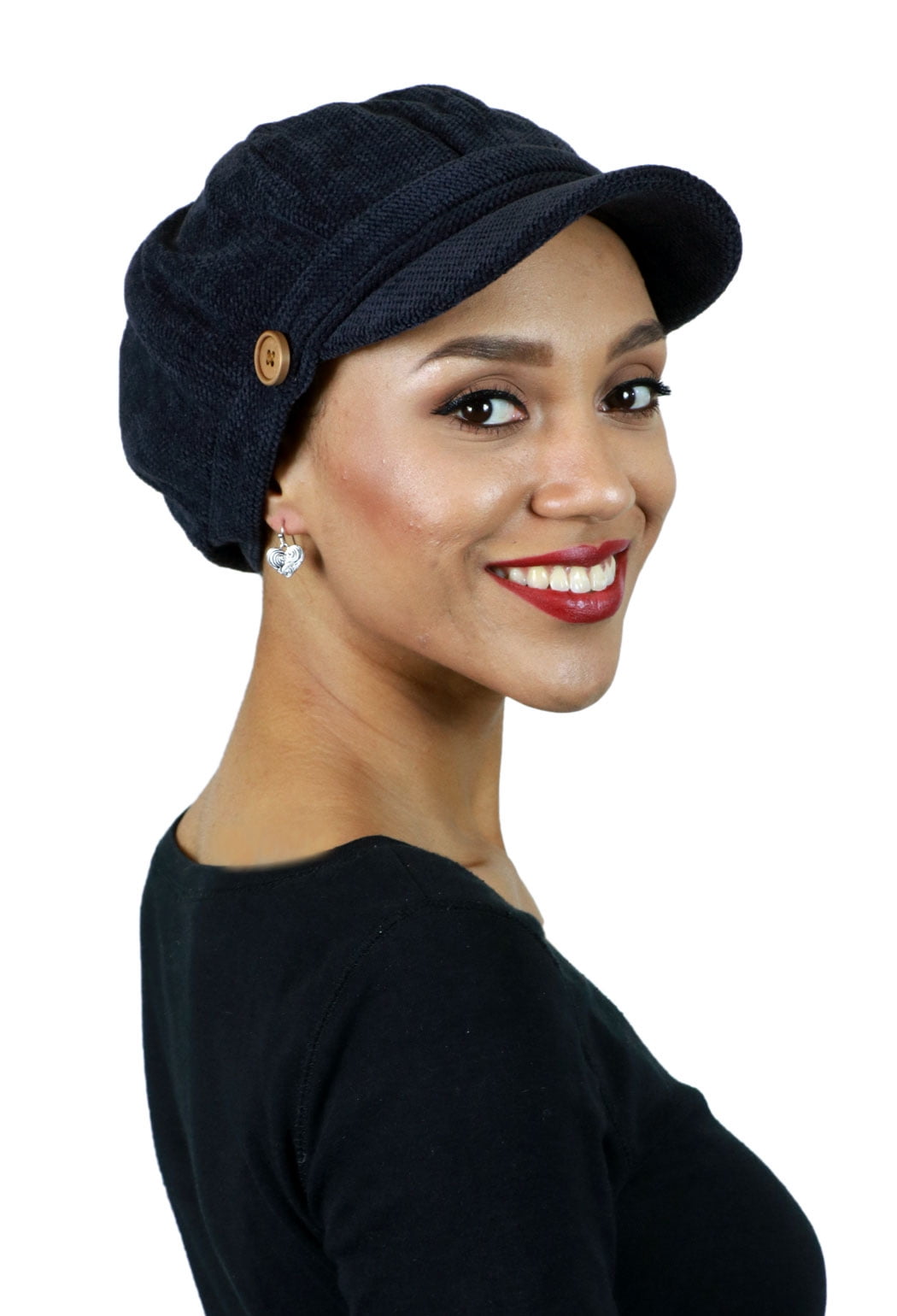 Newsboy Cap for Women Cancer Headwear Chemo Hat Ladies Head Coverings Tweed Corduroy