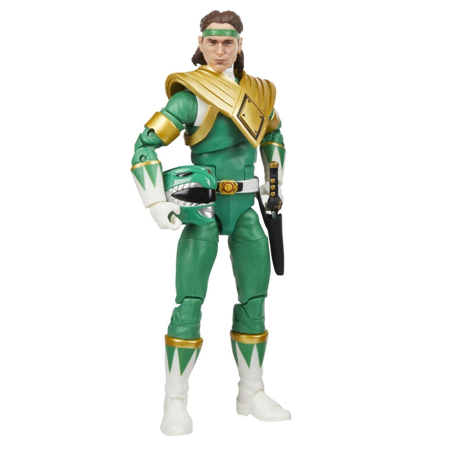 Power Rangers Lightning Collection Mighty Morphin, figurine de collection haut de gamme de 15 cm du Ranger vert, avec accessoires
