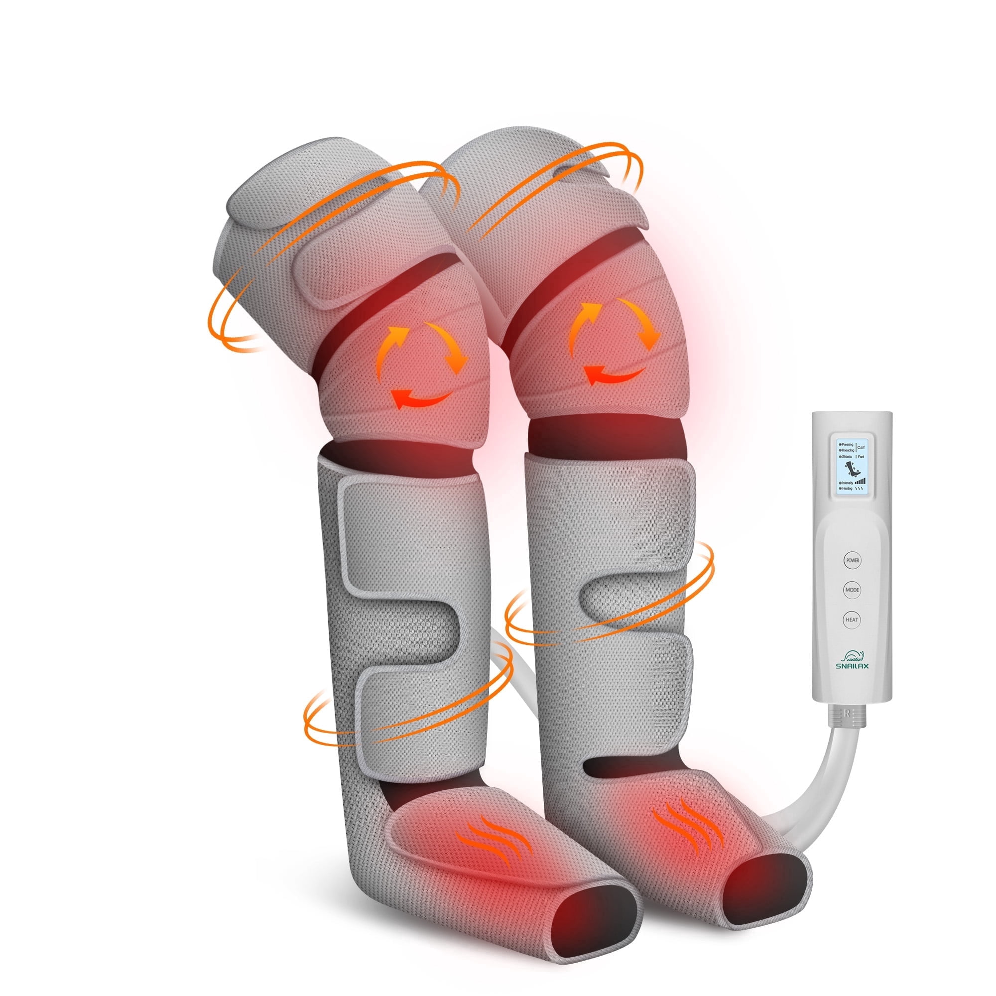 Snailax Air Compression Leg Massager with Heat, 3 Modes & Intensities