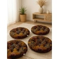 thumbnail image 3 of Vargottam Coussin de Sol - Pouf Rond en Coton de 22 Pouces avec Mousse à Mémoire de Forme, Coussin de Sol Capitonné pour Méditation et Décoration Intérieure - Rouille, 3 of 7
