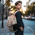 thumbnail image 3 of Psesaysky Hummingbird Pink Floral Trippy Mushroom Backpack Kids School Bag, Cartoon Butterfly Snail BookBags 4 Pcs Lunch Box Water Bottle Carrier Bag, Starry Girls Boys Large Capacity Rucksack, 3 of 7