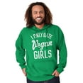 thumbnail image 4 of Date Vegan Girls Funny Vegetarian Gym Hoodie Hooded Sweatshirt Men Brisco Brands X, 4 of 6
