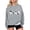 Gray, variant on Hurxie Halloween Ghost Sweatshirt Womens Cute Ghost Cat Graphic Pullover Tops Spooky Season Shirt Casual Shirt Gray,2XL