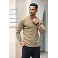thumbnail image 5 of COOFANDY Mens Knit Sweater Casual Henley Shirts Long Sleeve Pullover Sweater Button Down Shirts Fall Tops, 5 of 8