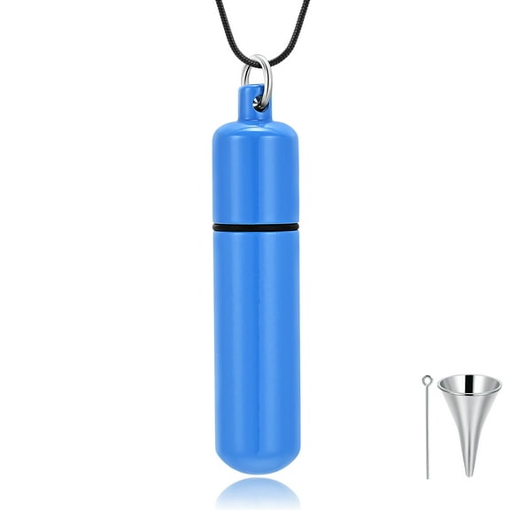Rainbow Cremation Jewelry for Ashes Pendant Urn Necklace Cylinder with Glass Vial Keepsake Ashes Memorial Jewelry