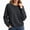 Dark Gray Z, variant on Tops for Women Ribbed Knit Peplum Top Long Sleeve Square Neck Slim Fit Casual Blouse Flared Hem Tunic Shirt for Fall Winter Office Daily Wear