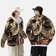 thumbnail image 4 of Balery Gothic Eastern Floral Skull Sudadera ligera de manga larga con capucha y protección solar UPF 50+ para hombre y mujer, ideal para pesca y running-Large, 4 of 7