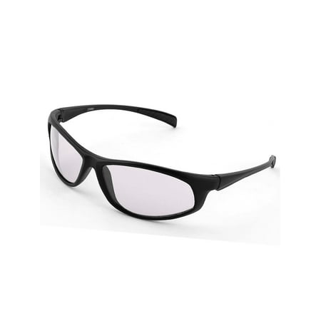 Man Woman Black Plastic Full Rim UV Protection Clear Lens Eyewear Glasses