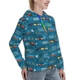 thumbnail image 6 of Daiia Construction Trucks Pattern Women's Fashion Hoodies & Sweatshirts with Kangaroo Pocket Hooded Sweatshirt with Eye-catching Drawstrings-X-Large, 6 of 7