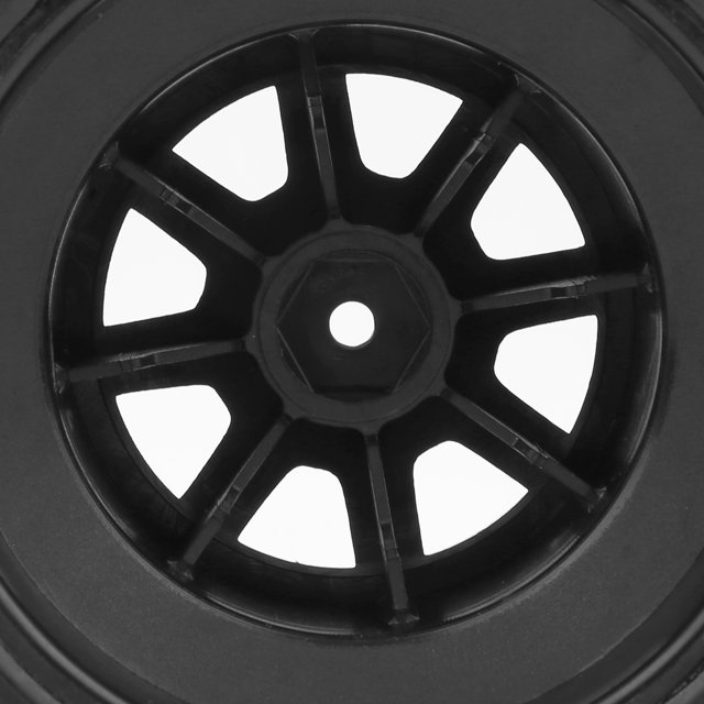 Pneu RC Pneu, Pneu en Caoutchouc RC, 4Pcs Résistant Solide Durable RC Pneu en Caoutchouc Antidérapant pour HSP 1/10 RC Camion Court-Course 1/10 Slash 10044