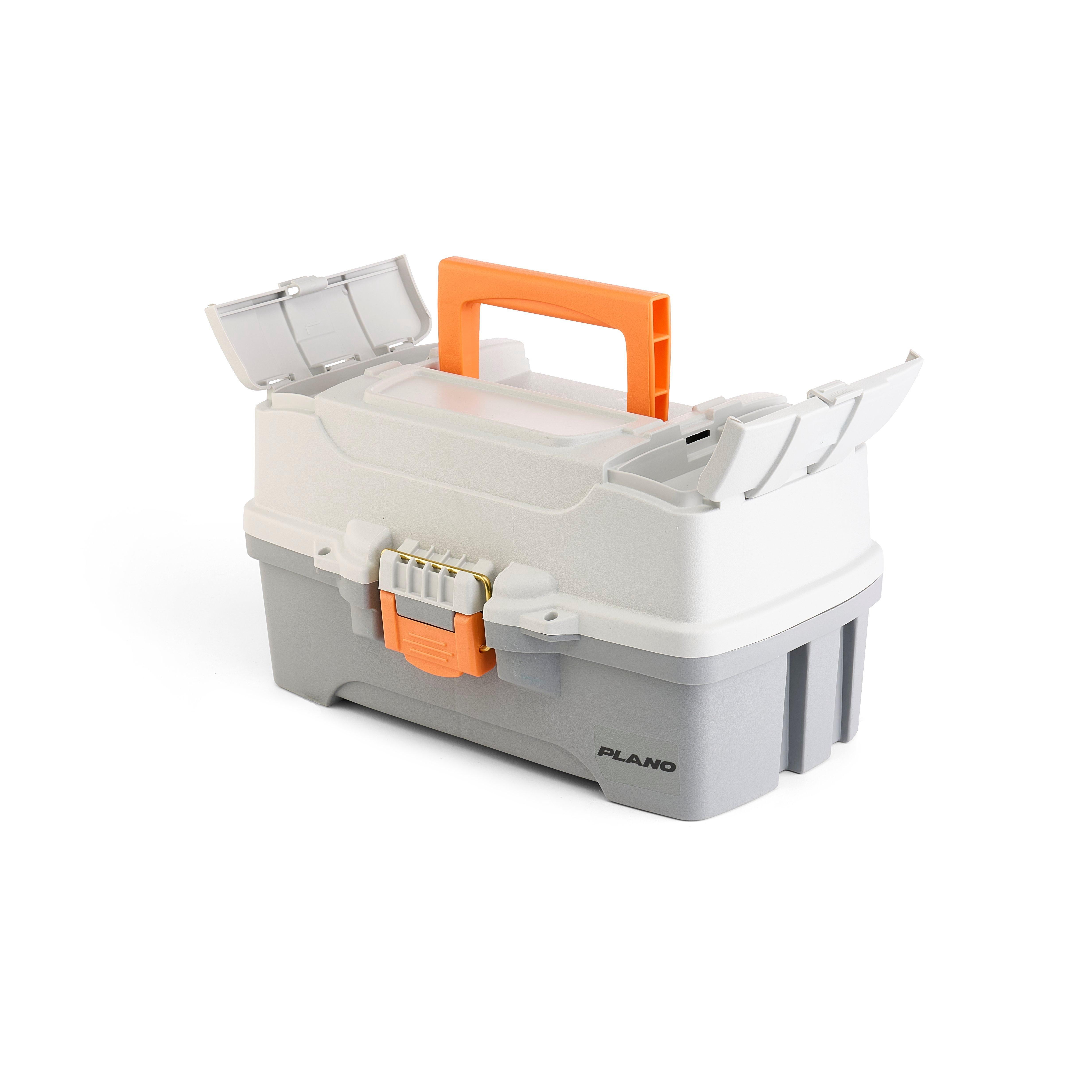 Plano Two-Tray Tackle Box, Light Grey/Dark Grey