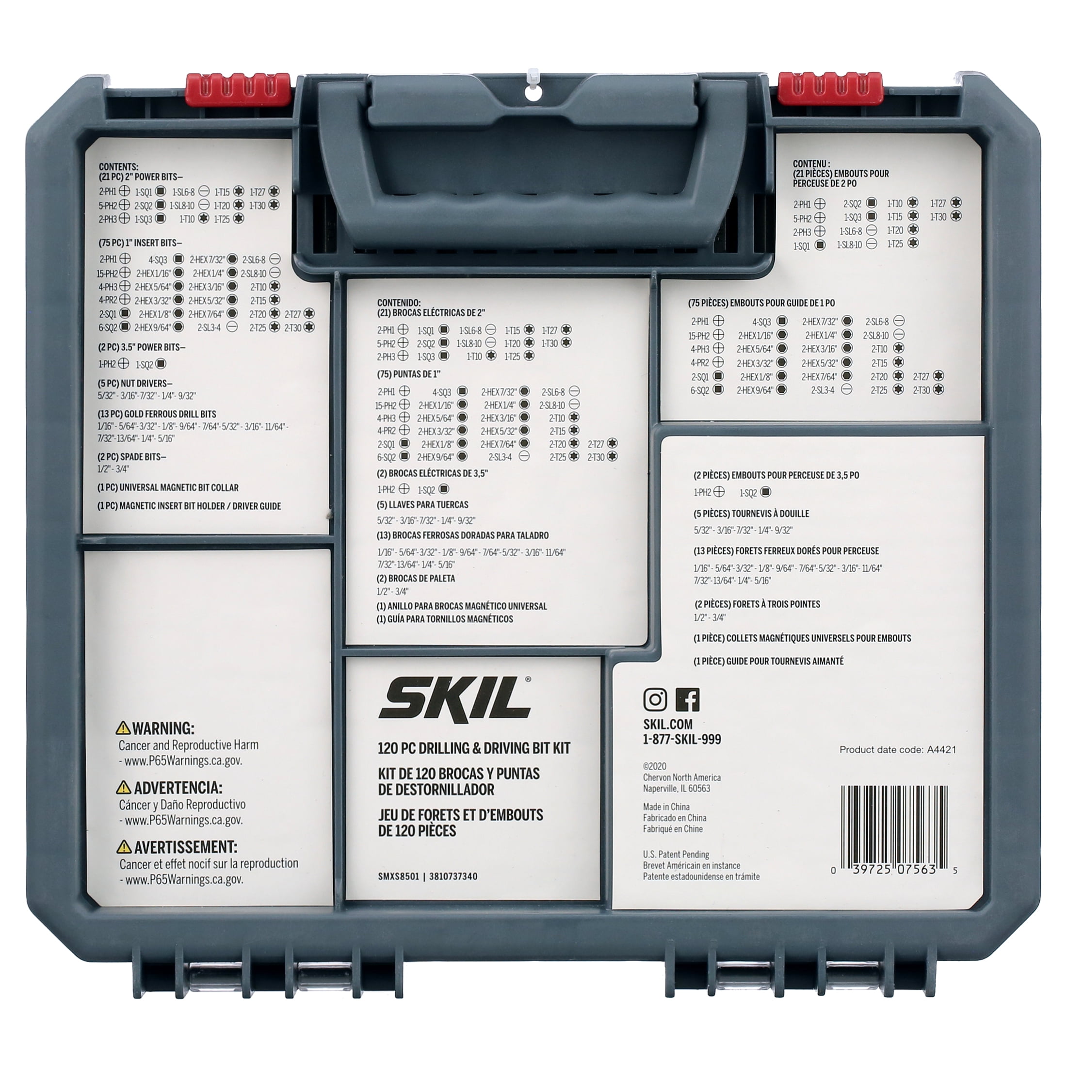 SKIL 120-Piece Drilling & Driving Set with Bit Grip, SMXS8501