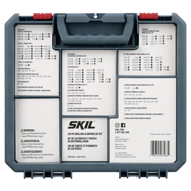 SKIL 120-Piece Drilling & Driving Set with Bit Grip, SMXS8501