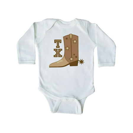 

Inktastic Texas Cowboy Boot Gift Baby Boy or Baby Girl Long Sleeve Bodysuit