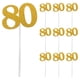 thumbnail image 1 of 10 piezas de decoraciones para tartas de 80 cumpleaños, velas con números y purpurina para tartas de 80 cumpleaños, suministros dorados para fiestas de cumpleaños, 1 of 7