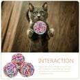 thumbnail image 4 of WRISTBIQUE 3Pcs Funny Kitten Toy Cat Ball Toys Multi-colored Independent Play, 4 of 5