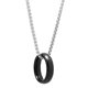 thumbnail image 1 of Retro Men's Necklace with Finger Ring Pendant Titaniums Steel Collarbone Chain Handmade Party Wear Neckchain Accessory Silver, 1 of 4