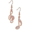 thumbnail image 3 of 1Pair Note de Musique en Forme de Boucles d'Oreilles Chic Oreillettes Femmes (Or Rose), 3 of 8