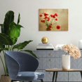 thumbnail image 3 of FUMJ Canvas Wall Art - Red Poppy Flowers on Vintage Abstract Background - Gallery Wrap Modern Home Art | Ready to Hang 16x12inch, 3 of 6