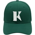 thumbnail image 2 of Daxton Structured Curve Visor Bill Baseball Hat 3D Capital Alphabet Letters, Hunter Hat White Letter K, 2 of 3