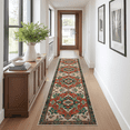thumbnail image 1 of Alfombra Corredor 60x300 Cm Lavable, Alfombra Suave Antideslizante para Cocina, Estilo Moderno para Sala de Estar, Dormitorio y Entrada, Color Rojo y Verde, 1 of 7