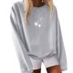 thumbnail image 1 of Gibobby Casual Sudadera para Mujer Sudaderas Camisa de Cuello Redondo Sólido de Manga Larga para Mujeres(Gris,M), 1 of 4