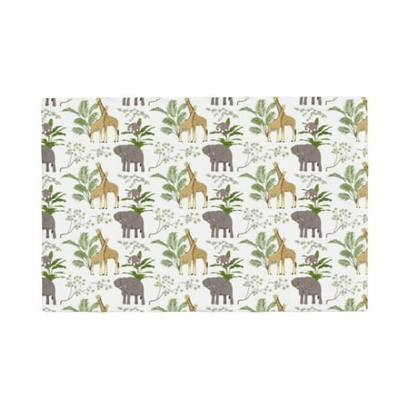 

Placemats Set of 6 Jungle Animal Place mats for Dining Table Indoor/Outdoor Cute Heat Resistant Washable Table Mats(18 x 12 )