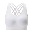 thumbnail image 1 of B91xZ Womens Full-Figure Bra Plus Active Seamless Core Sports Bra,White S, 1 of 4