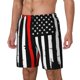 thumbnail image 1 of Fotbe Firefighters USA Flag Traje de Baño para Hombre – Shorts de Natación de Secado Rápido con Forro y Bolsillos-XX-Large, 1 of 6