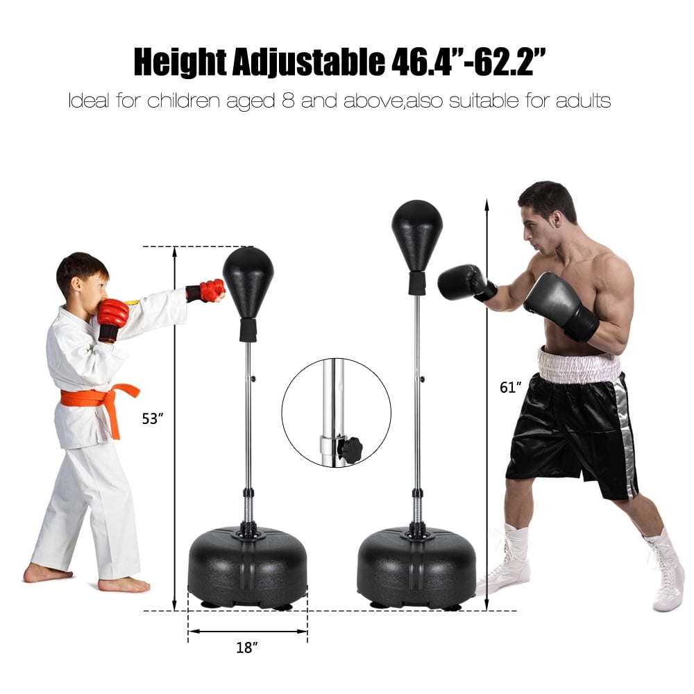 PEXMOR Freestanding Reflex Bag, 53-61'' Boxing Punching Bag with