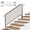 Copper, variant on Silver Powder Coated Galvanized Iron Stair Handrail Curved Step Railing Fit 4-5 Steps Outdoor Garden Safety Iron Picket Rail With Installation Hardware