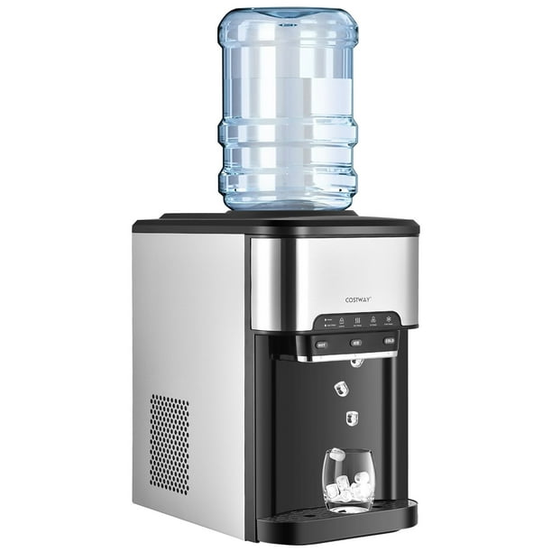 Costway 3in1 Water Cooler Dispenser with Builtin Ice Maker w/ 3