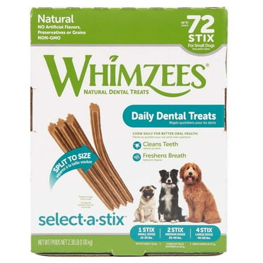 Whimzees Dental Stix, 72 Count